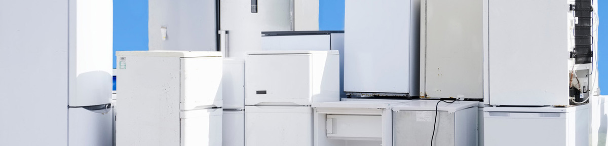 Elektrogroßgeräte Sammlung von weißen Elektrogroßgeräten