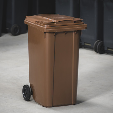 Eine braune Biotonne