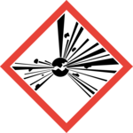 Warnhinweis für explosive Schadstoffe